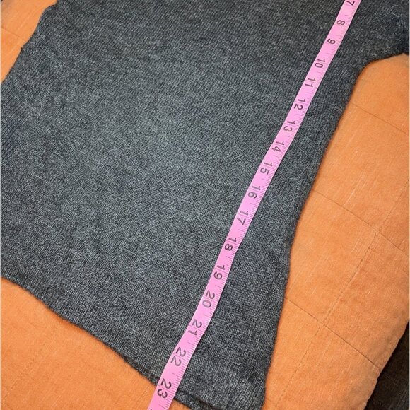 J. Crew Gray Blue Jeweled Neckline Back Zip Sweater Women’s Size S - Picture 6 of 7